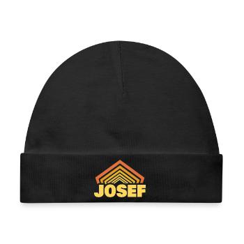 Josef - Baby Premium Organic Mütze - Schwarz - Vorne