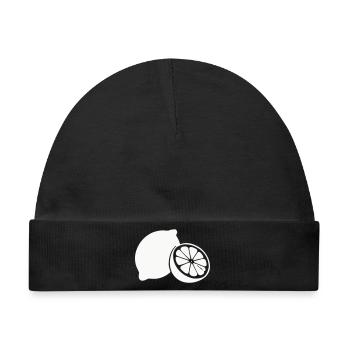Zitrus-Silhouette Zitronen - Baby Premium Organic Mütze - Schwarz - Vorne