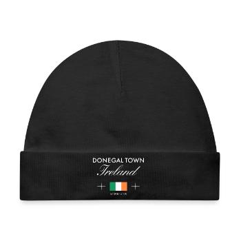 Donegal Town Irland Koordinaten Reise Souvenir - Baby Premium Organic Mütze - Schwarz - Vorne