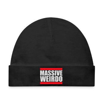 Massive weirdo Komischer Weirdo Lustig Spruch Logo - Baby Premium Organic Mütze - Schwarz - Vorne