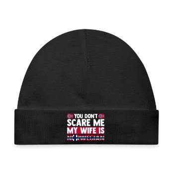 You don't scare me norwegian wife - Baby Premium Organic Mütze - Schwarz - Vorne