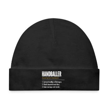 Handballer Definition – Lustiges Herren Shirt - Baby Premium Organic Mütze - Schwarz - Vorne