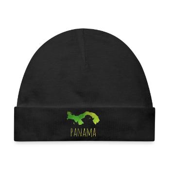 panama - Baby Premium Organic Mütze - Schwarz - Vorne