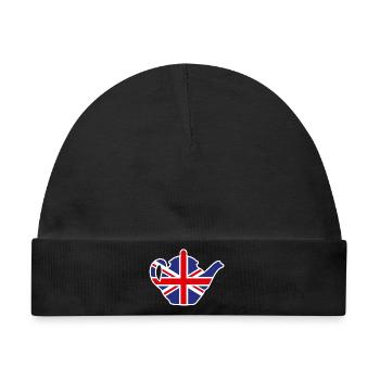 British United Kingdom teapot Union Jack - Baby Premium Organic Mütze - Schwarz - Vorne