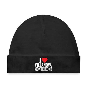 T-Shirt Io amo Villanova Monteleone Sardinien - Baby Premium Organic Mütze - Schwarz - Vorne