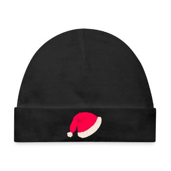 Weihnachtsmütze ohne Text - Baby Premium Organic Mütze - Schwarz - Vorne