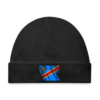 Kongo Flagge - Baby Premium Organic Mütze - Schwarz - Vorne
