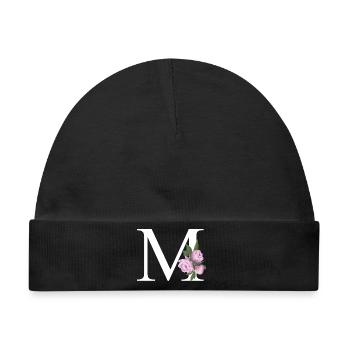 M - Baby Premium Organic Mütze - Schwarz - Vorne
