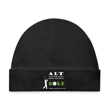 Golfspieler Golf Sport Alter altern junggeblieben - Baby Premium Organic Mütze - Schwarz - Vorne