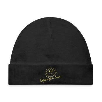 Einfach gute Laune - Baby Premium Organic Mütze - Schwarz - Vorne