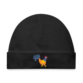 Hahn Gockel Ostern Bauernhof Geflügel Tiere Ei - Baby Premium Organic Mütze - Schwarz - Vorne