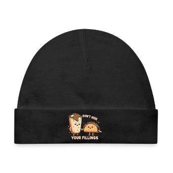 Verstecke nicht Gefühle Taco Burrito Geschenk - Baby Premium Organic Mütze - Schwarz - Vorne