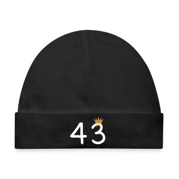 Königskrone Handlettering Design - Baby Premium Organic Mütze - Schwarz - Vorne