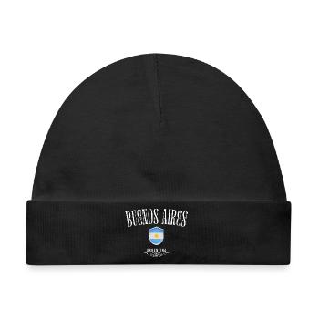 Buenos Aires, Argentinien, minimalistisches Design - Baby Premium Organic Mütze - Schwarz - Vorne