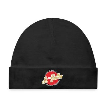 Meine Heimat St. Gallen Geschenk - Baby Premium Organic Mütze - Schwarz - Vorne