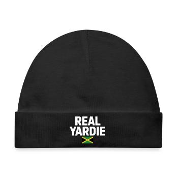 Real Yardie Jamaican Flag Tee - Baby Premium Organic Mütze - Schwarz - Vorne