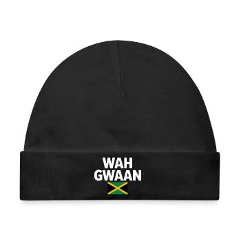 Wah Gwaan Jamaica Flag Tee - Baby Premium Organic Mütze - Schwarz - Vorne