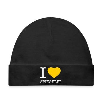 I love Spiegelei - Baby Premium Organic Mütze - Schwarz - Vorne