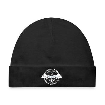 Nautic Design Matrosen-Emblem Nautischer Aufnäher - Baby Premium Organic Mütze - Schwarz - Vorne