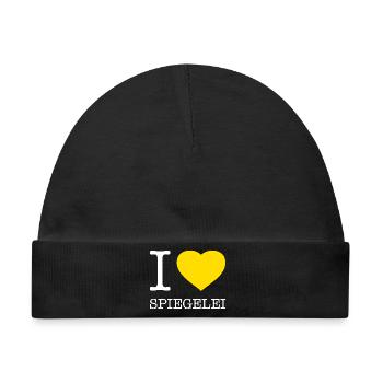 I love Spiegelei - Baby Premium Organic Mütze - Schwarz - Vorne