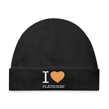 I love Plätzchen - Baby Premium Organic Mütze - Schwarz - Vorne