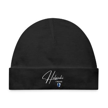 Helsinki, Finnland, elegantes Design Helsinki - Baby Premium Organic Mütze - Schwarz - Vorne