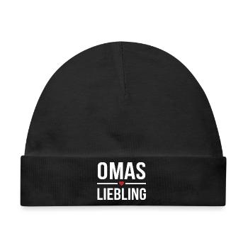 Omas Liebling German Grandma Favorite Gift - Baby Premium Organic Mütze - Schwarz - Vorne