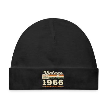 1966 Vintage Retro Geburtstagsgeschenk - Baby Premium Organic Mütze - Schwarz - Vorne