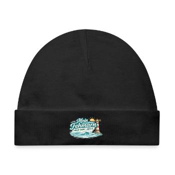 Moin Fehmarn Shirt Ostsee Insel Meer Geht Immer - Baby Premium Organic Mütze - Schwarz - Vorne