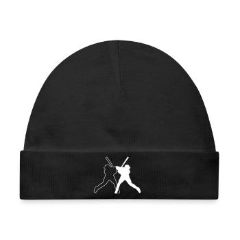 Baseball Ball Logo - Baby Premium Organic Mütze - Schwarz - Vorne