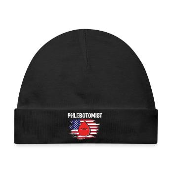 Pflege Pfleger Pflegerin Blutentnahme Phlebotomist - Baby Premium Organic Mütze - Schwarz - Vorne