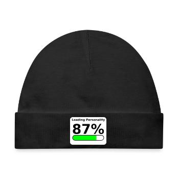 Loading Personality 87% – Nerdy Statement Tee - Baby Premium Organic Mütze - Schwarz - Vorne