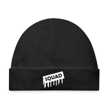 squad- - Baby Premium Organic Mütze - Schwarz - Vorne