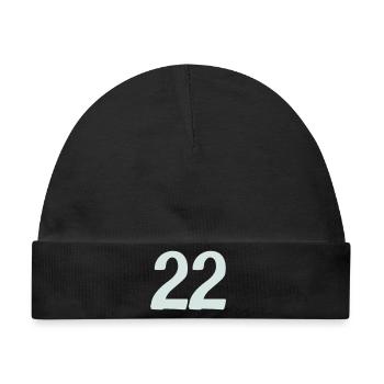 22- - Baby Premium Organic Mütze - Schwarz - Vorne