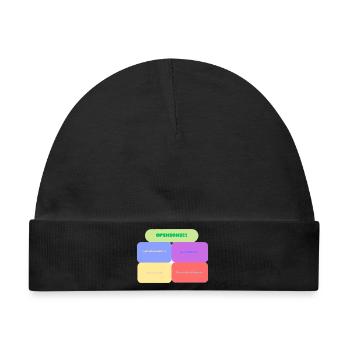 Opinions! Colorful Blocks - Baby Premium Organic Mütze - Schwarz - Vorne