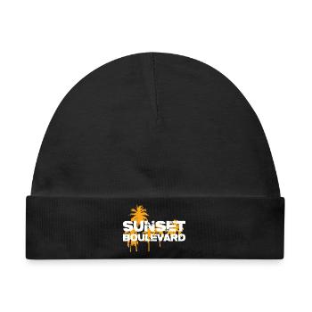 Sunset Boulevard Palm Silhouette - Baby Premium Organic Mütze - Schwarz - Vorne