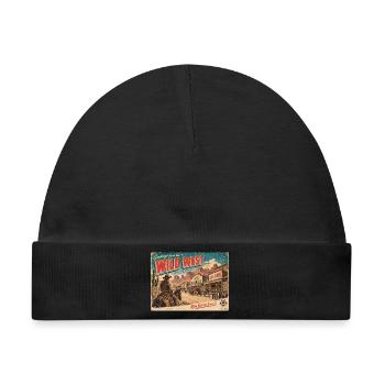 Grüße von der Wildwest-Retro-Postkarte - Baby Premium Organic Mütze - Schwarz - Vorne