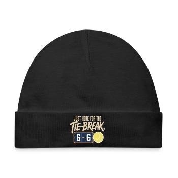 Tie-Break 6-6 Anzeigetafel Retro Tennis - Baby Premium Organic Mütze - Schwarz - Vorne