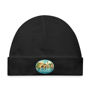 Entdecken Sie Portogruaro in Veneto Travel - Baby Premium Organic Mütze - Schwarz - Vorne