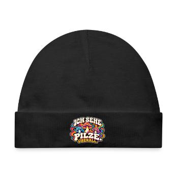 Ich Sehe Pilze Überall - Baby Premium Organic Mütze - Schwarz - Vorne