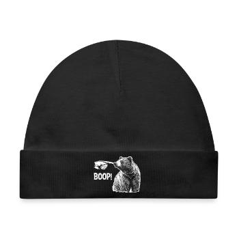 Funny Bear Boop The Snoot Animal Humor - Baby Premium Organic Mütze - Schwarz - Vorne