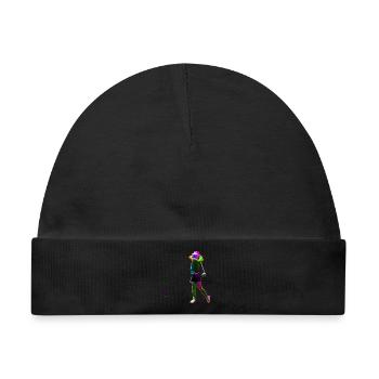 Bunte Golferin - Baby Premium Organic Mütze - Schwarz - Vorne