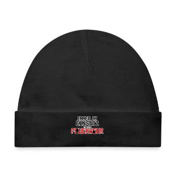 Feuerwehr Feuerwehrmann Spruch Geschenk Beruf - Baby Premium Organic Mütze - Schwarz - Vorne