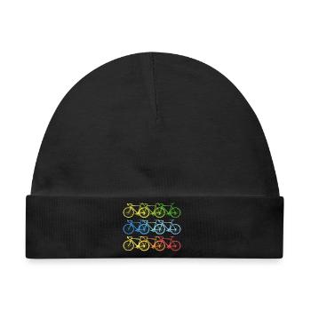 Fahrrad bunte Fahrräder coole Kunst geschenk - Baby Premium Organic Mütze - Schwarz - Vorne
