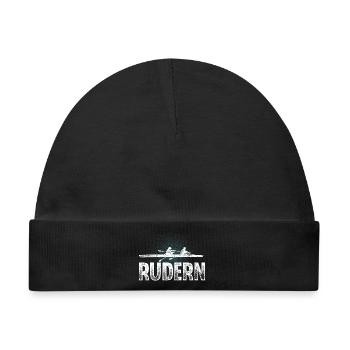 Rudern Ruderer Ruderboot - Baby Premium Organic Mütze - Schwarz - Vorne