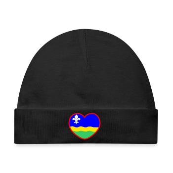 Das Herz der Flefonland-Flagge Flevoland - Baby Premium Organic Mütze - Schwarz - Vorne