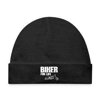 Biker For Life - Baby Premium Organic Mütze - Schwarz - Vorne