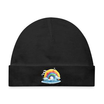 Regenbogen Pride - Baby Premium Organic Mütze - Schwarz - Vorne