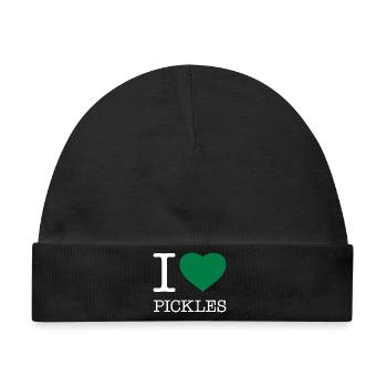 I LOVE PICKLES - Baby Premium Organic Mütze - Schwarz - Vorne
