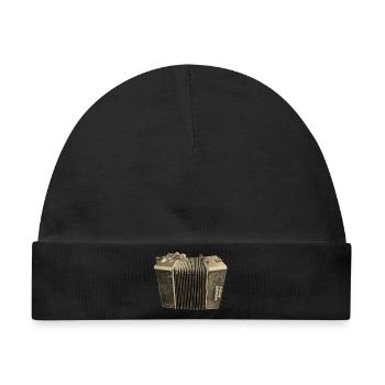 Retro Akkordeon - Sepia - Baby Premium Organic Mütze - Schwarz - Vorne